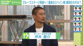 グループステージ突破へ！元日本代表・坪井慶介氏「三笘先発で先制パンチを」最終節スペイン戦の展望語る