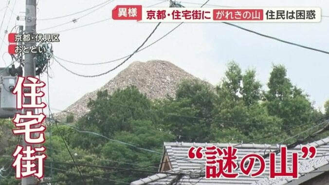 住宅街に“謎の山”