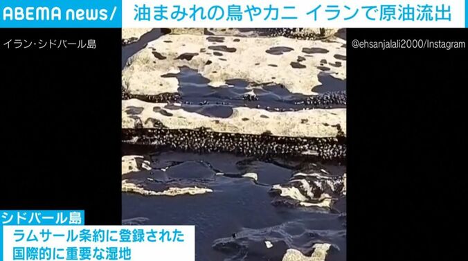 流れ出した原油