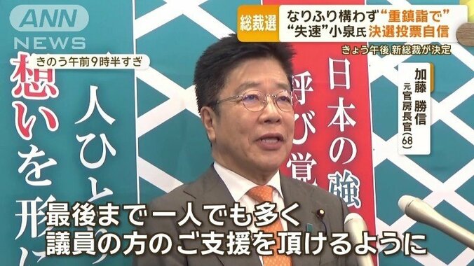 加藤勝信元官房長官（68）