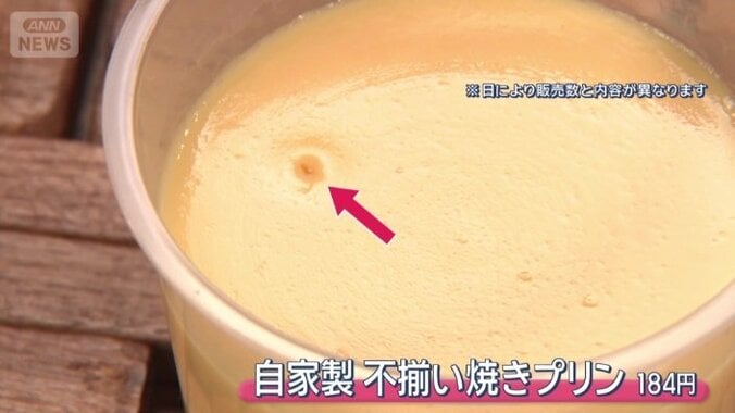 表面に少しの傷がついただけのプリン