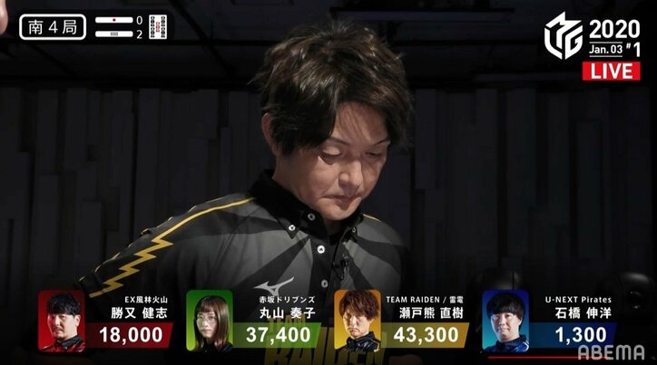 今年はクマ年か！？瀬戸熊、新年初戦で快勝 インタビューでも“絶口調”／麻雀・Mリーグ