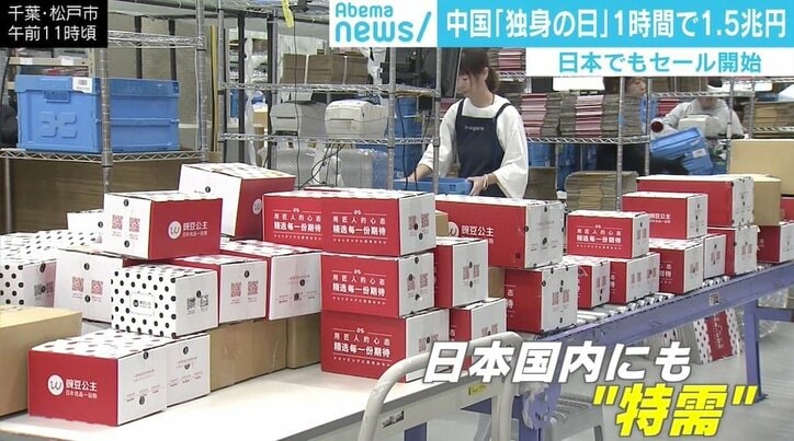 中国“独身の日セール”開始1時間で1.5兆円! 日本特需企業を取材「矯正下着が売れ筋」