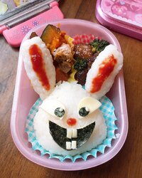 みきママ『凶悪うさぎスノーボール弁当です!!』