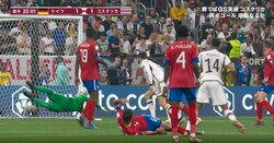 解説・中澤佑二も「すごっ」　右のポスト選手がスーパーセーブ連発でドイツを窮地に追い込み「呪われてる…」