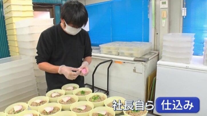 社長が自ら麺を仕込み、一日2回補充