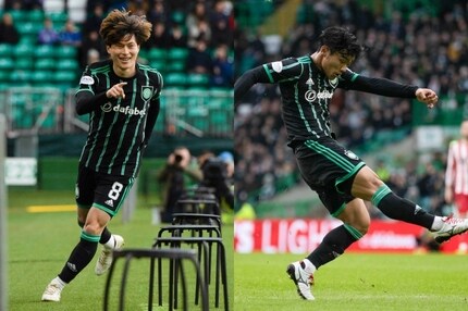 古橋亨梧＆右SB起用の旗手怜央が2得点！ セルティックが4発快勝で11