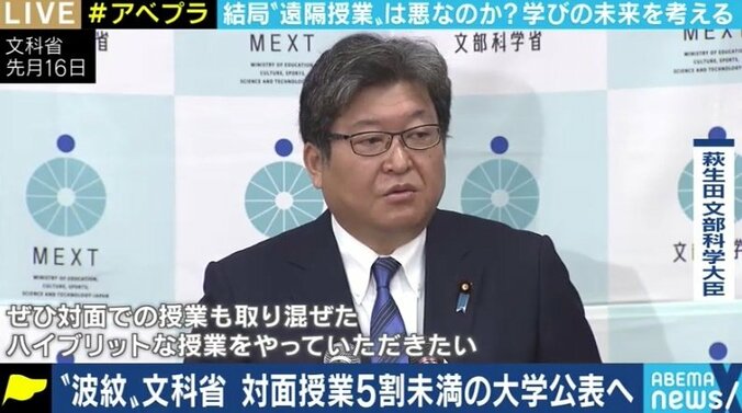 “対面はオンラインに勝る”というメッセージになってしまう懸念も 文科省「対面授業が5割未満なら大学名公表」の方針が波紋 1枚目