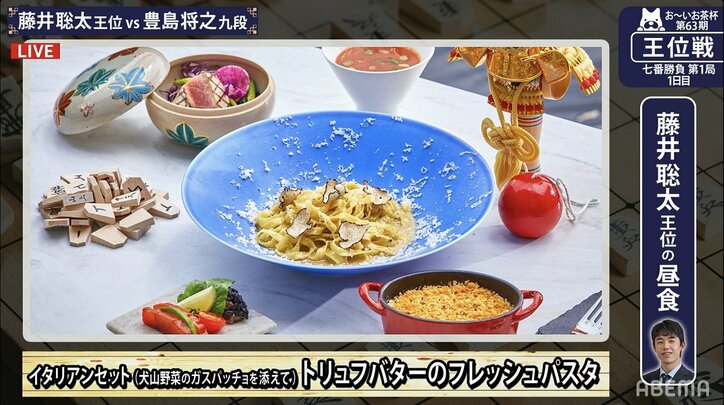 藤井聡太王位、ついにキノコ克服?昼食メニューの"トリュフ"にファン「大丈夫なの!?」「チョコじゃないよ?」と騒然/将棋・王位戦七番勝負第1局