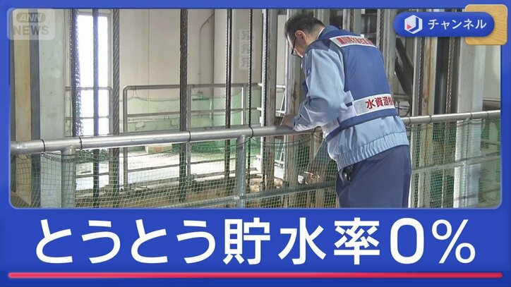 とうとう貯水率「0%」に…水道自粛呼びかけ