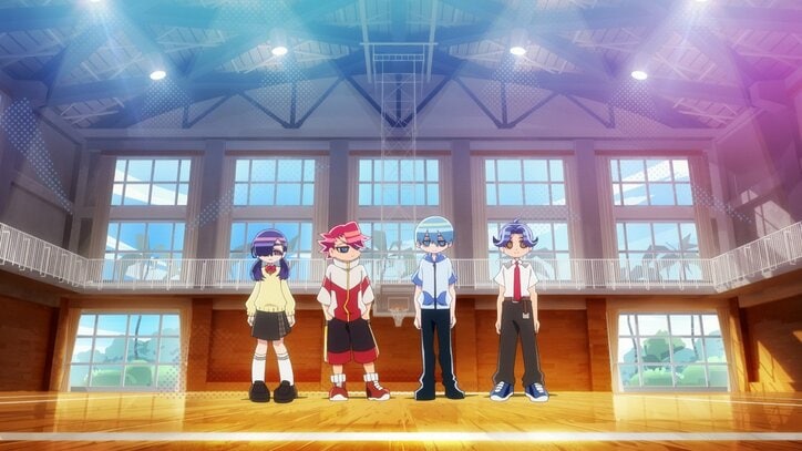 アニメ「想星のアクエリオン Myth of Emotions」鳳颯虎、月城瑠美也、秦野外史、一木沙代、場面カット1