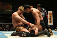 オカダ、柴田をKO!4.9両国決戦に向けヒートアップ「根性見せてくださいよ、この野郎!」