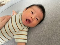 桃『息子との朝時間、ふかふかラウンドマット&おしゃれ服!』