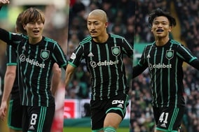 4発大勝に大きく貢献…セルティックの前田・古橋・旗手がリーグ週間ベスト11に選出！