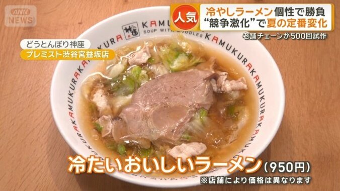 今年初めて冷たいラーメンの販売を開始