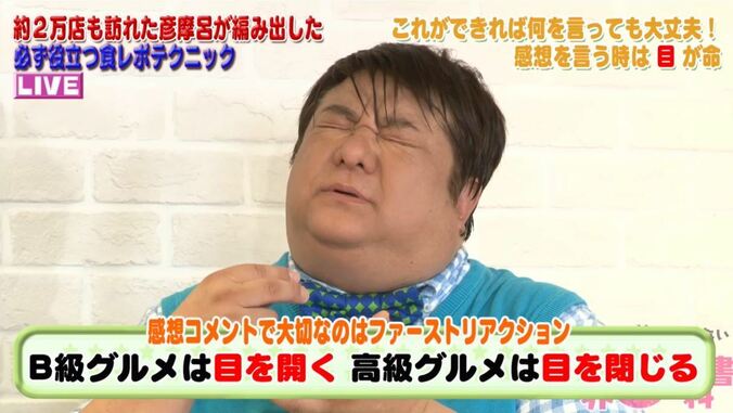 彦摩呂、微妙な味の食レポは「この味、初めて食べた」 3枚目