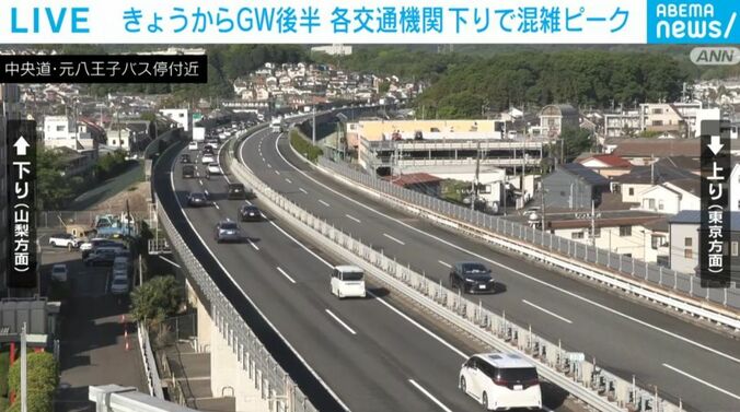 中央道・元八王子バス停付近