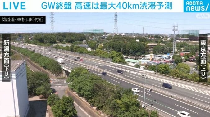 関越道・東松山IC付近