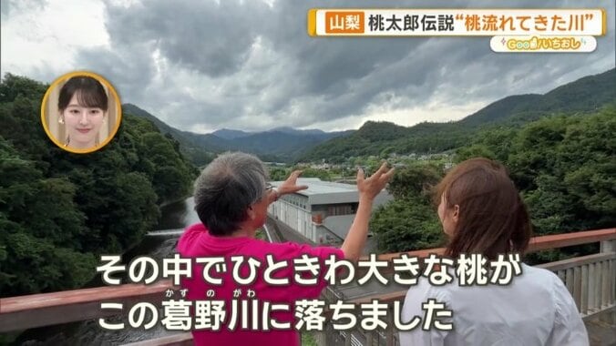 桃がこの葛野川に落ちた