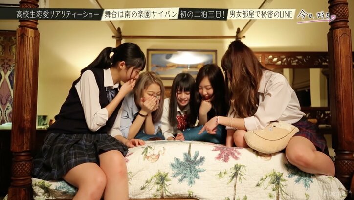 “秘密のLINE”で発覚した事実に女子メンバー驚愕　高校生恋愛リアリティショー『今日好き』