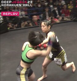 インパクト”絶大”　「格闘代理戦争」出身ファイター・あい、宣言通りの「殴り合い」で國保を粉砕！