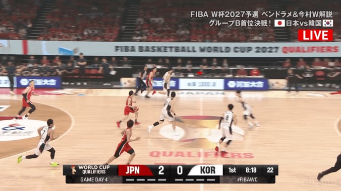 「いつ見つけた？」日本代表PGの“天才ノールックパス”に驚愕！「すげー把握能力」「おしゃれ」齋藤拓実が韓国戦で極上アシスト【バスケW杯予選】 4枚目
