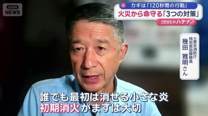 初期消火がまずは大切