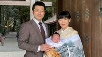 だいたひかる 長男のお宮参り「ヒヤヒヤです」