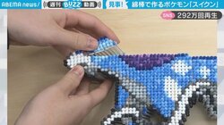 綿棒2756本を組み合わせた“伝説ポケモン”の立体アート…背面には色違いの姿も 「是非販売して欲しい…」と絶賛
