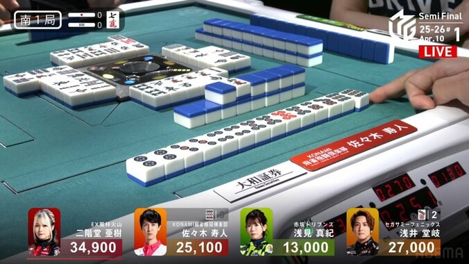 ダマテンからの猛襲！佐々木寿人の門前清一色