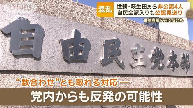 党内からの反発を招く可能性も