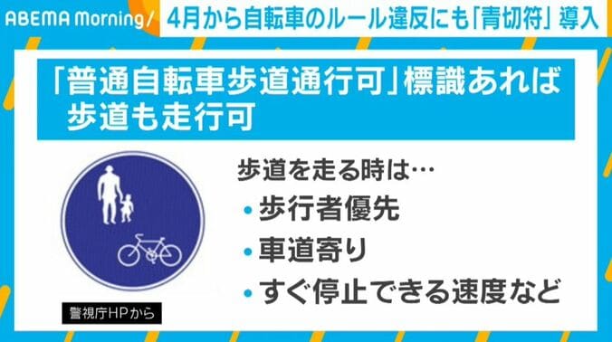 歩道走行に関して