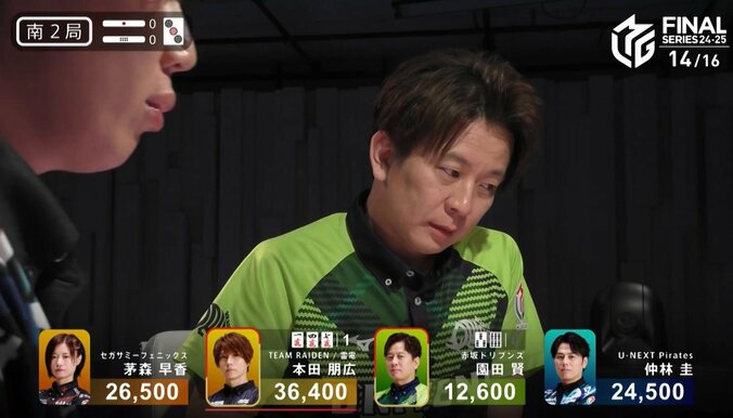 【写真・画像】「恐怖映像を見ました…」ライバルのリーチに手汗握る理論派雀士のラス牌…ツモ番ラスト一巡のドラマに放送席は寒気が止まらない／麻雀・Mリーグ　1枚目