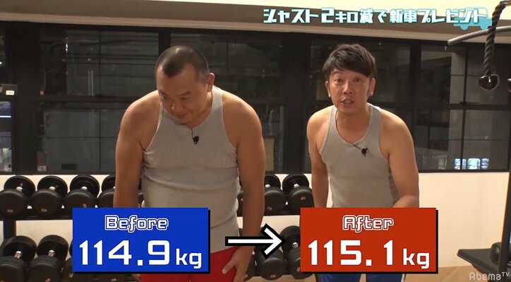 TKO木下、“ある意味”放送事故！　「1日2kg」のダイエット企画でまさかの「200g増量」
