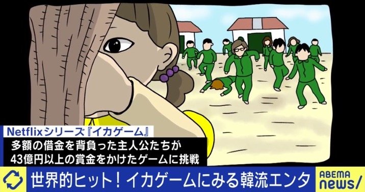 変わる報道番組#アベプラ【平日よる9時〜生放送】 - 企画 - イカゲーム世界的ヒット"3つの秘密" 日本作品と何違う?世界ウケは目指すべき? (ニュース) | 無料動画・見逃し配信を見るなら | ABEMA