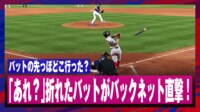 【映像】折れたバットの先はどこに?打者も思わず「あれ?」の決定的瞬間