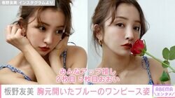 板野友美、胸元が開いたワンピースを着た自身の写真を複数枚投稿「なんまいめ？」ファンに質問