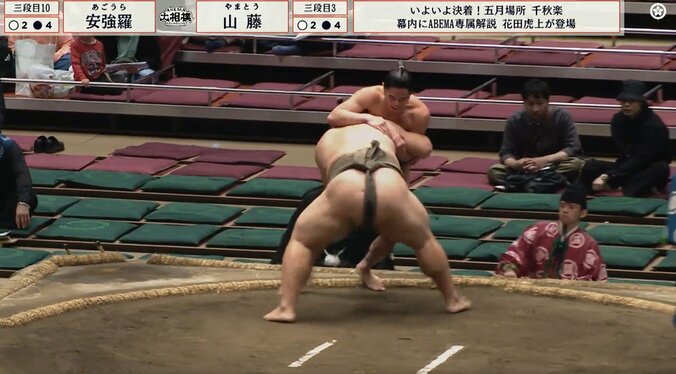「折れてる?」体重2倍、83キロ差対決で細マッチョ力士に“異変” 苦悶の表情に心配の声相次ぐ 3枚目