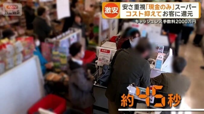 支払いにかかった時間はおよそ45秒