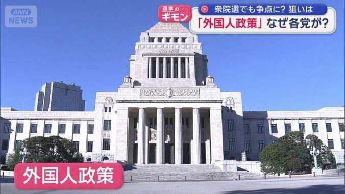 争点の一つ「外国人政策」