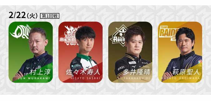 赤坂ドリブンズ、奇跡の大逆転へ残りは12戦！先発・村上淳、会心トップなるか／麻雀・Mリーグ 1枚目