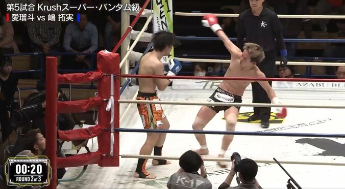 「ダウン、ダウンでしょ」咄嗟の行動でダウンを回避 “勝利への執念”が生んだ一コマに放送席興奮 5枚目