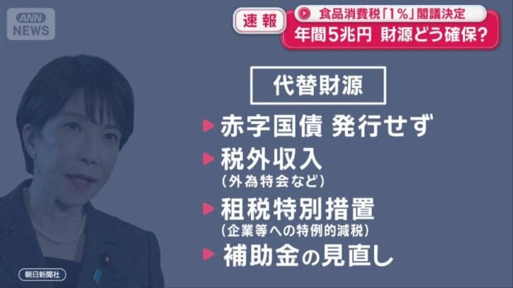 代替財源として検討