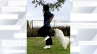 【映像】愛犬と「ルンルンすぎる」スキップ