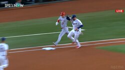 ピッチャーとの競走で大谷翔平が負けるわけがない！ファーストへの当たりも驚速の内野安打にファン騒然「ありえん」「すごい加速w」