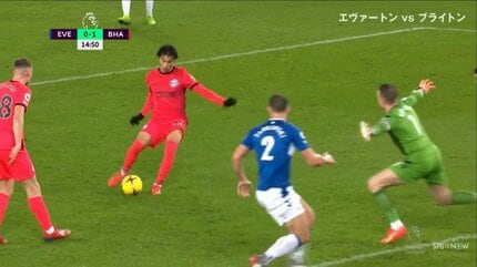 日本代表・三笘薫、超絶ドリブルからの今季3点目！相手3人を翻弄する超
