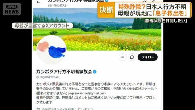 母親が運営するXアカウント