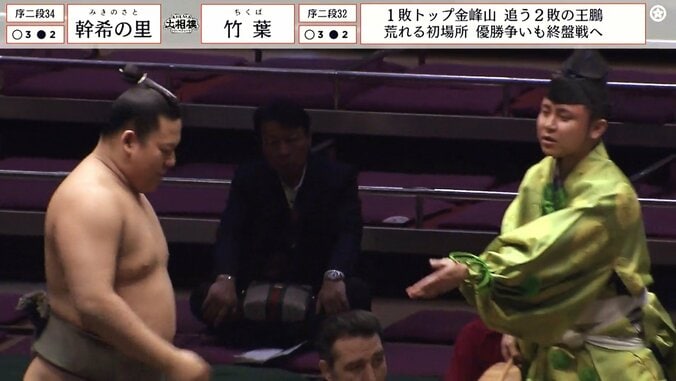 続けざまの立ち合い不成立で「まだまだ」表情に変化が