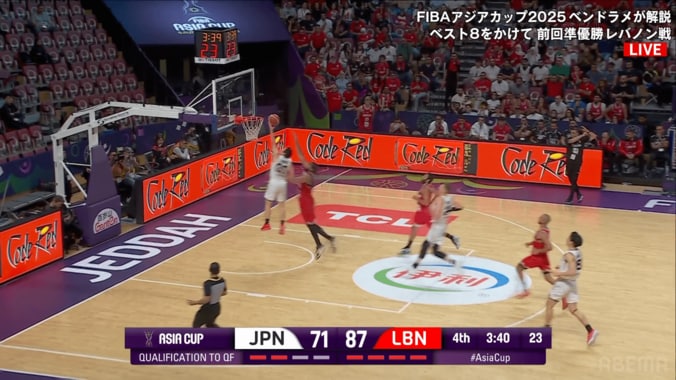 アリーナ騒然！「レブロンやん」富永啓生を封じた“衝撃ブロック”が「なんでそれ届く？」「ハエ叩きだ」レバノン帰化選手が敵ながらあっぱれだった瞬間 5枚目