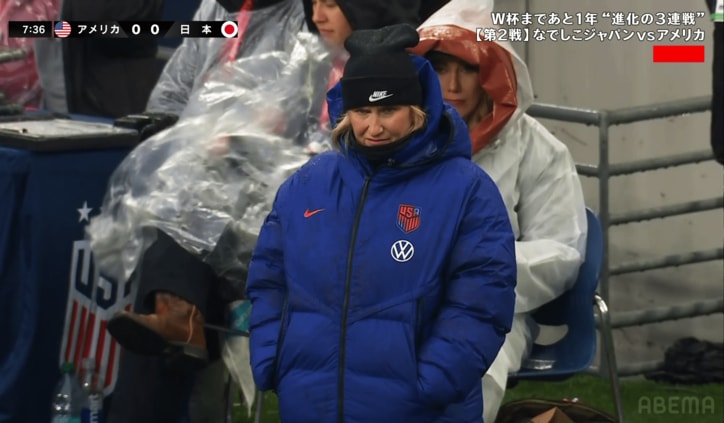 アメリカ代表を率いるヘイズ監督